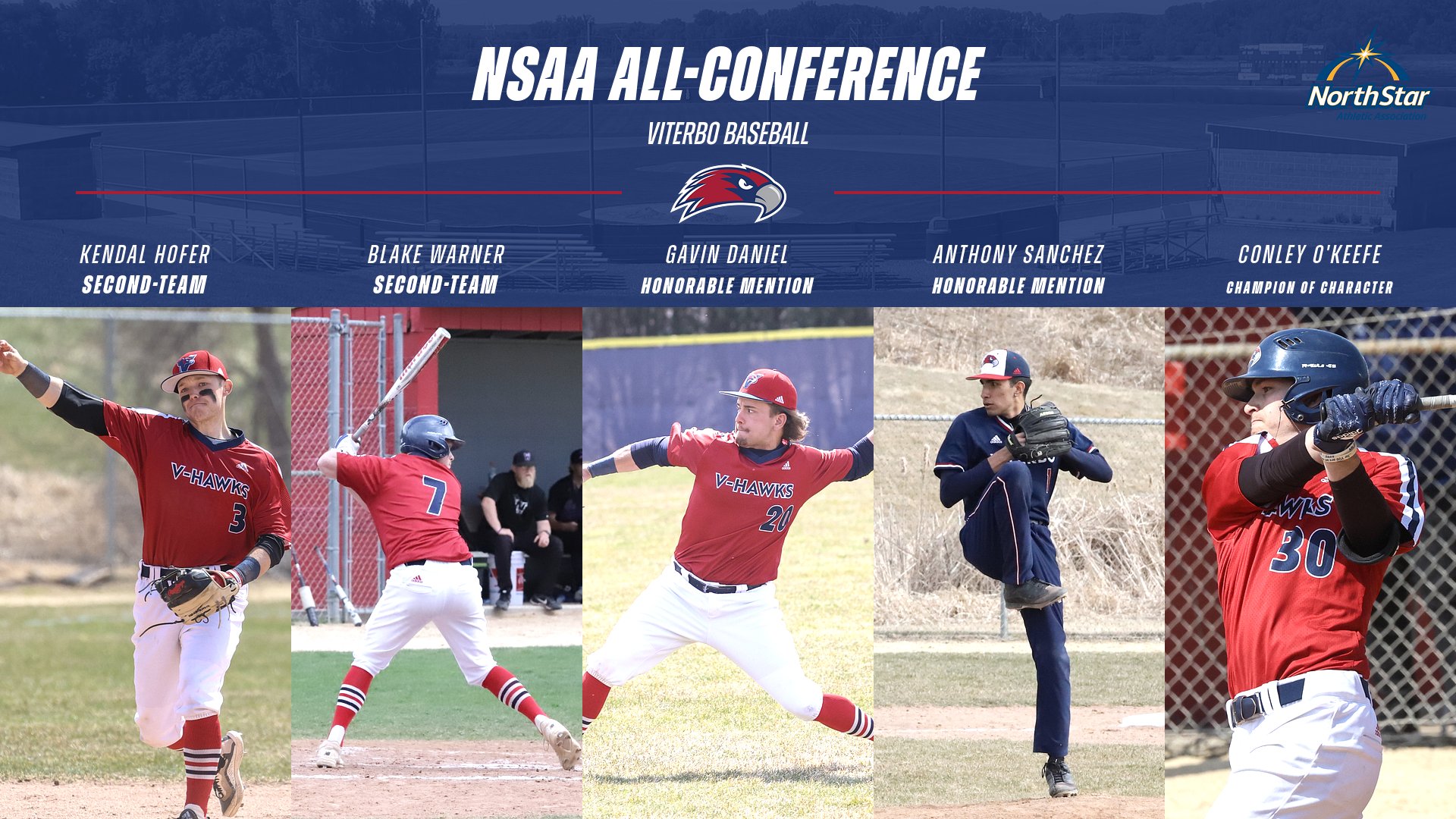 Five V-Hawks Honored by the NSAA