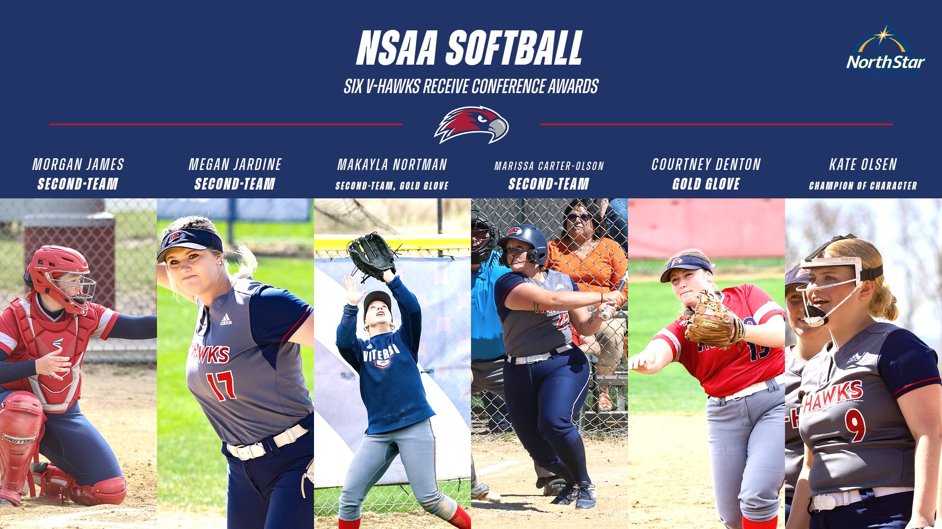 Six V-Hawks Earn All-Conference Accolades
