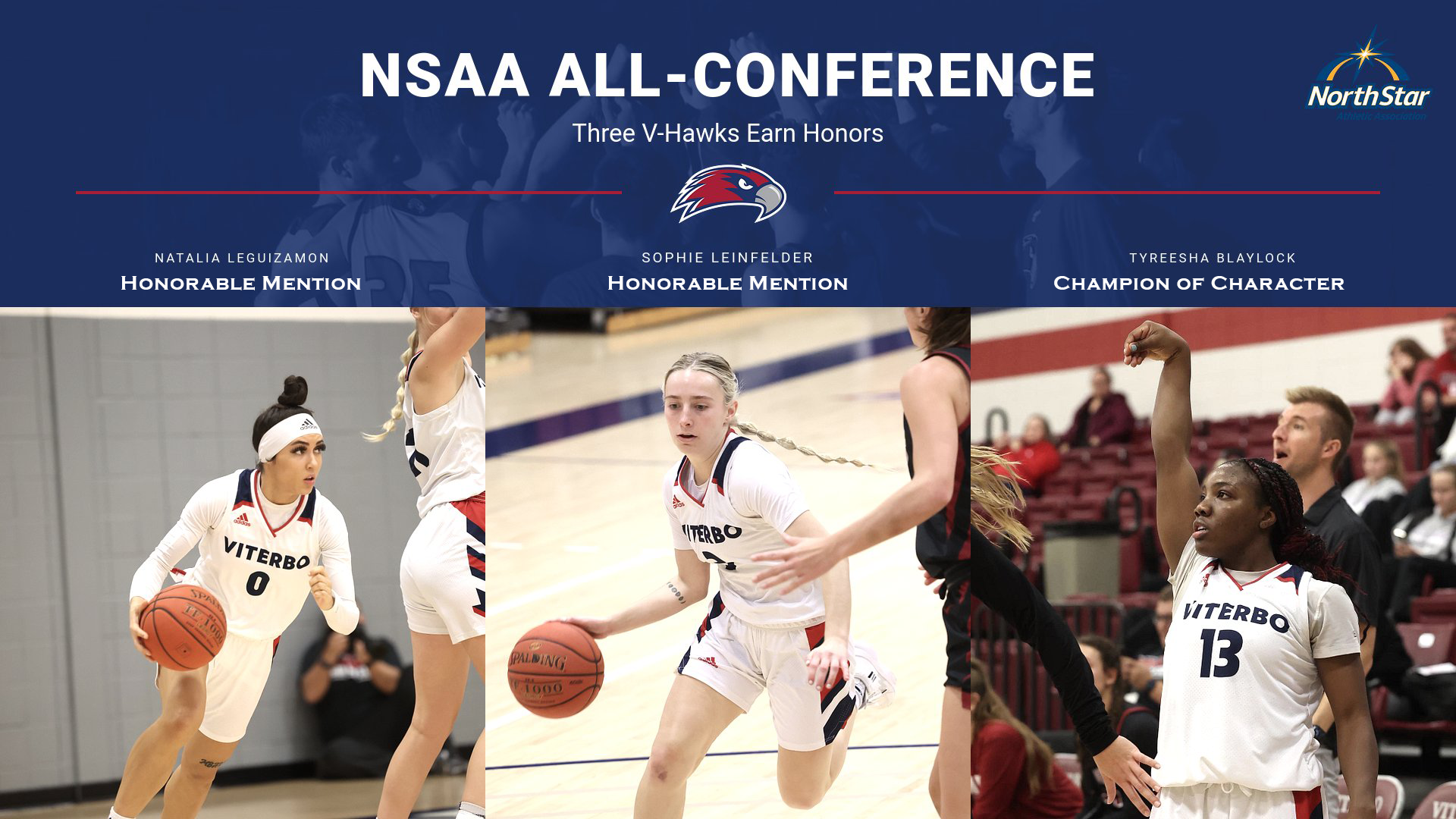 Two V-Hawks Named Honorable Mentions